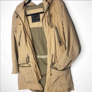 ZARA Basic hoodless zipper jacket XS